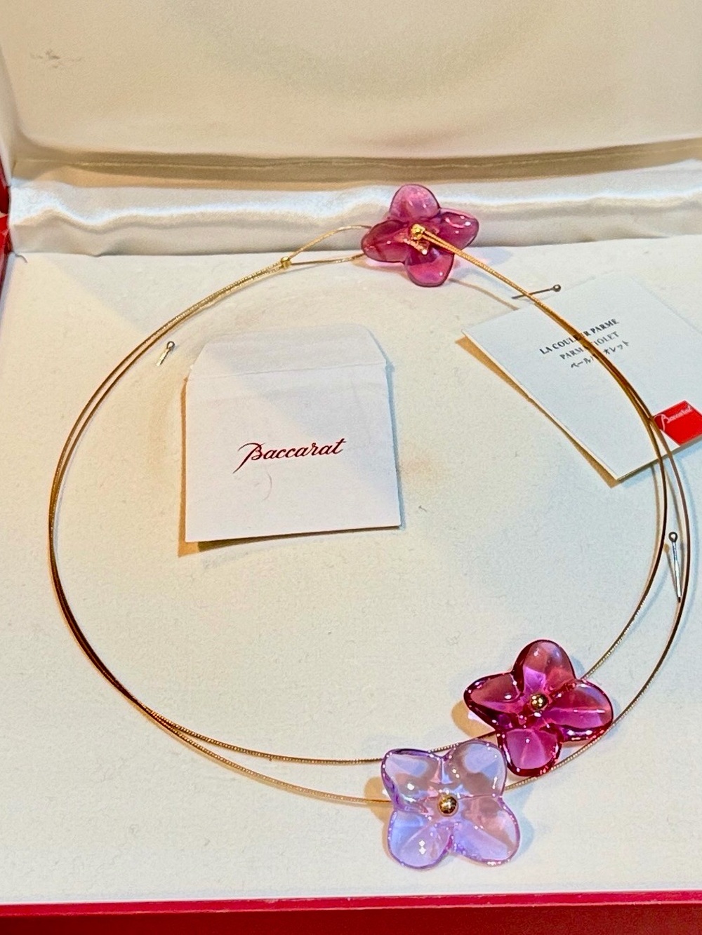 18k gold baccarat necklace